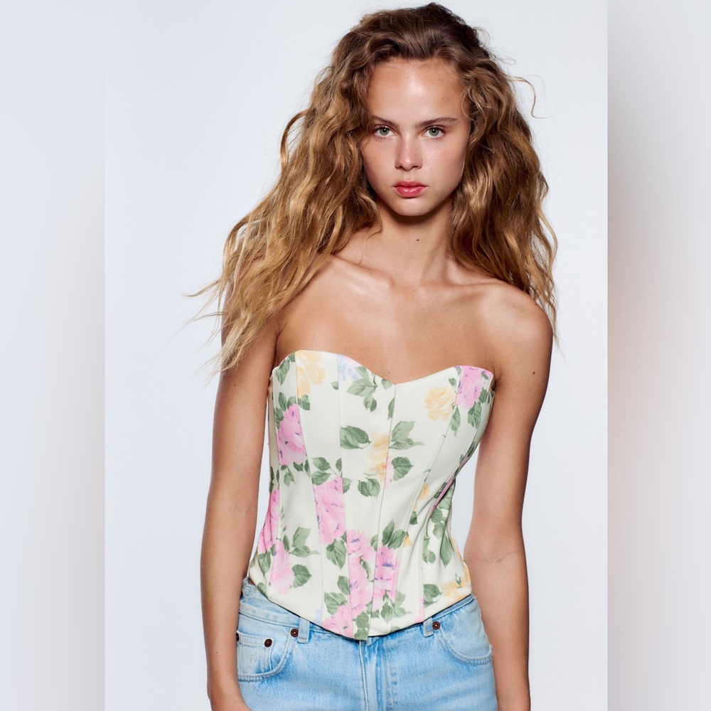 Zara Floral Corset Top